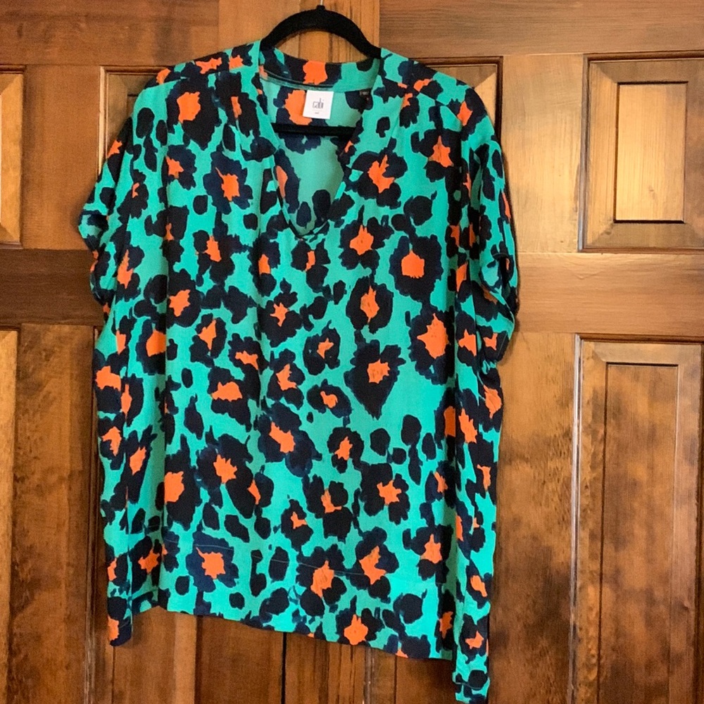 Cabi Rita Animal Print Blouse #5023